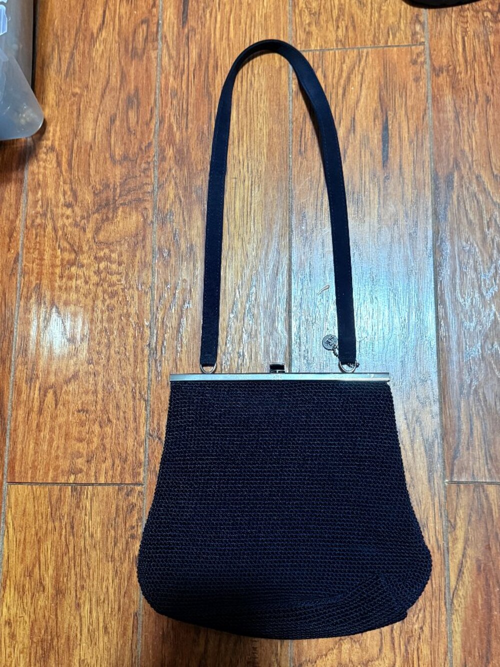 Vintage Black Crochet The Sak Purse Handbag Bag